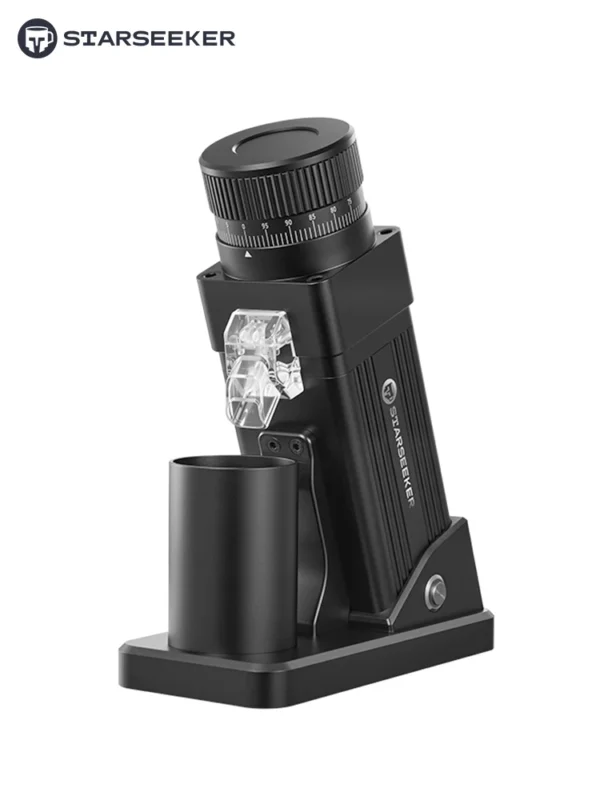مطحنة قهوة كهربائية STARSEEKER E55Pro بقطر 55 مم، مطحنة إسبريسو مخروطية مع تعديل متدرج للنعومة، مطحنة حبوب القهوة باللونين الأسود والأبيض