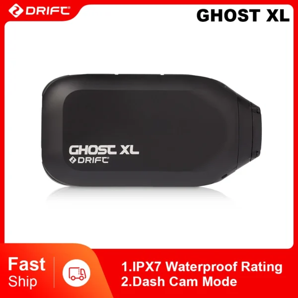 كاميرا Drift Innovation Ghost XL Action 1080 كاميرا فيديو عالية الدقة مع عدسة دوارة ووضع كاميرا داش IPX7 كاميرا مقاومة للماء