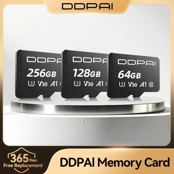 بطاقة ذاكرة لكاميرا السيارة DDPAI سعة 64 جيجابايت و128 جيجابايت و256 جيجابايت و512 جيجابايت من الفئة 10 عالية السرعة لكاميرا السيارة DDPAI