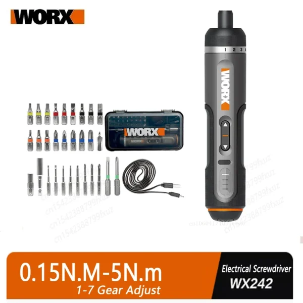 WORX WX242 4 فولت مفك كهربائي مجموعة الذكية اللاسلكي المفكات الكهربائية USB قابلة للشحن 30 بت مجموعة مثقاب صغير أداة السلطة