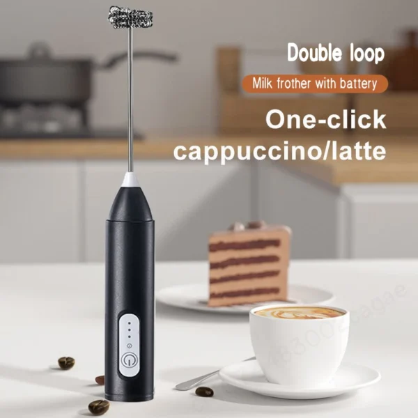 الحليب اللاسلكي Frother الكهربائية نوع-C خلاط يدوي الفولاذ المقاوم للصدأ صانع القهوة الصغيرة خفقت خلاط للقهوة كابتشينو