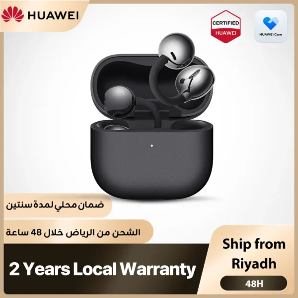 سماعات هواوي فري كليب 2 اللاسلكية، سماعات بلوتوث، متوافقة مع iOS وأندرويد، النسخة السعودية مع ضمان محلي