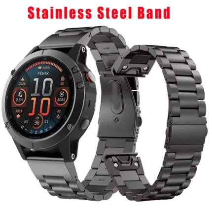 سوار من الفولاذ المقاوم للصدأ لساعة Garmin ، حزام معدني ، سوار معصم ، إكسسوارات سوار ، Fenix 6 ، 6x7 ، 7x Pro ، 5 ، 5x Plus ، 5s ، 6s ، 20 ، 22 ، 26