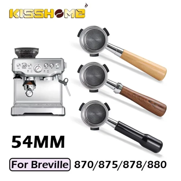 54 مللي متر القهوة Portafilter القاع ل Breville 870 878 880 استبدال سلة المرشح أدوات باريستا عارية إسبرسو اكسسوارات