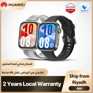 ساعة هواوي الذكية من سلسلة WATCH FIT 4، شاشة 1.82 بوصة، رياضات خارجية احترافية، عمر بطارية يصل إلى 10 أيام، تعمل بنظامي iOS وAndroid