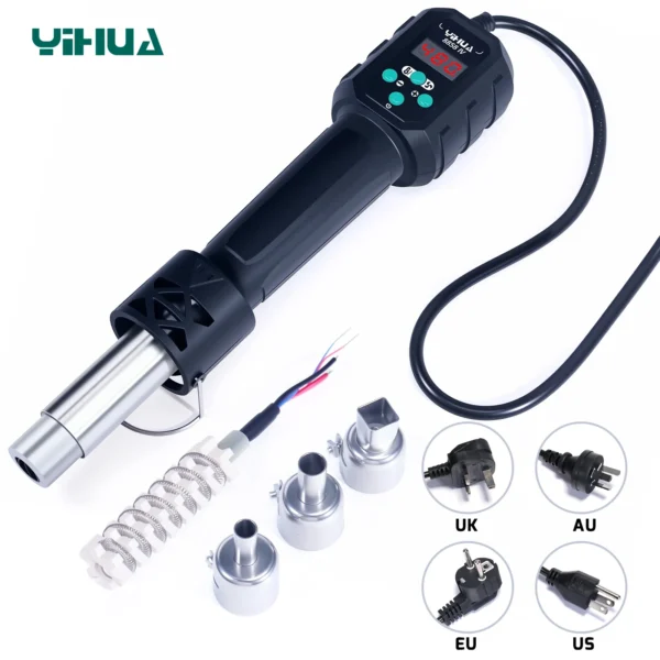 YIHUA مايكرو مسدس هواء ساخن C/F درجة الحرارة تعديل 8858IV 700 واط لحام إعادة العمل محطة لحام LCD الرقمية الحرارة بندقية بغا IC أدوات لحام