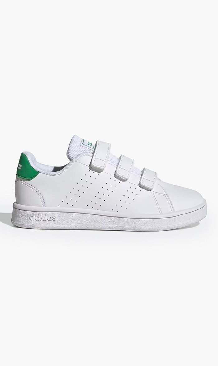 اديداس أبيض Advantage Court Lifestyle Hook-and-loop Shoes for للنساء والرجال