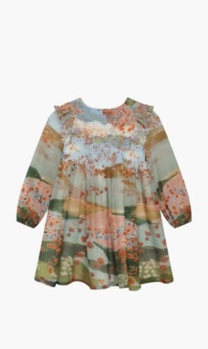 كلوي متعدد الألوان Ceremony Print Dress for للبنات