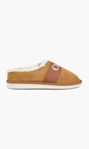 كلوي بني Suede Slip On for للبنات
