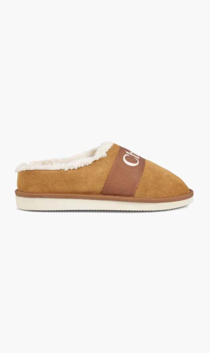 كلوي بني Suede Slip On for للبنات