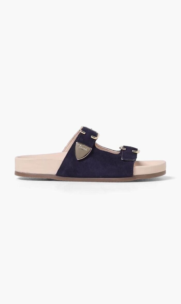 كلوي أزرق Suede Slip On for للبنات