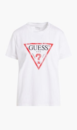 جس أبيض Classic Fit Logo T-shirt for للنساء