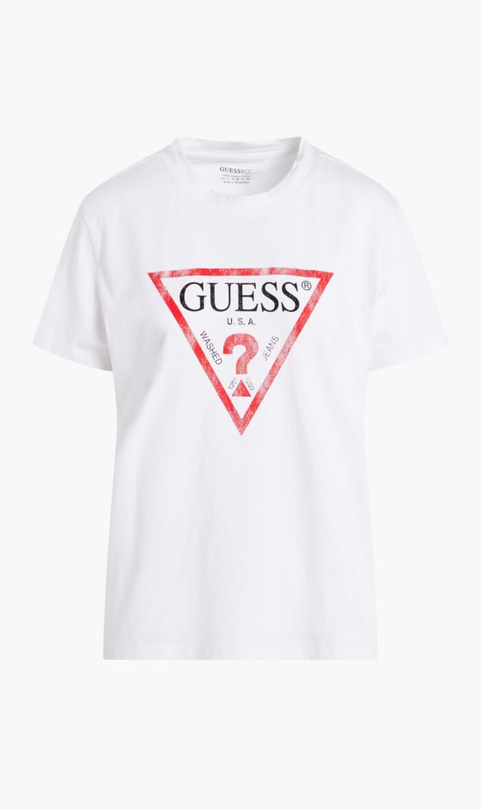 جس أبيض Classic Fit Logo T-shirt for للنساء