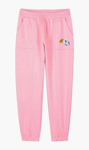 كنزو وردي Logo Print Cotton Joggers for للبنات