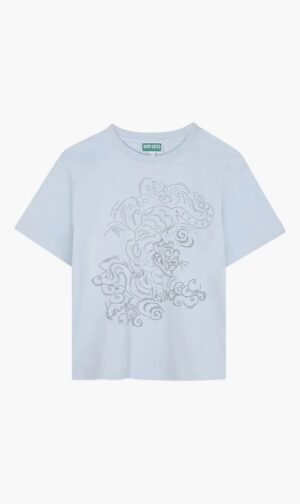 كنزو أزرق Graphic Print T-shirt for للأولاد