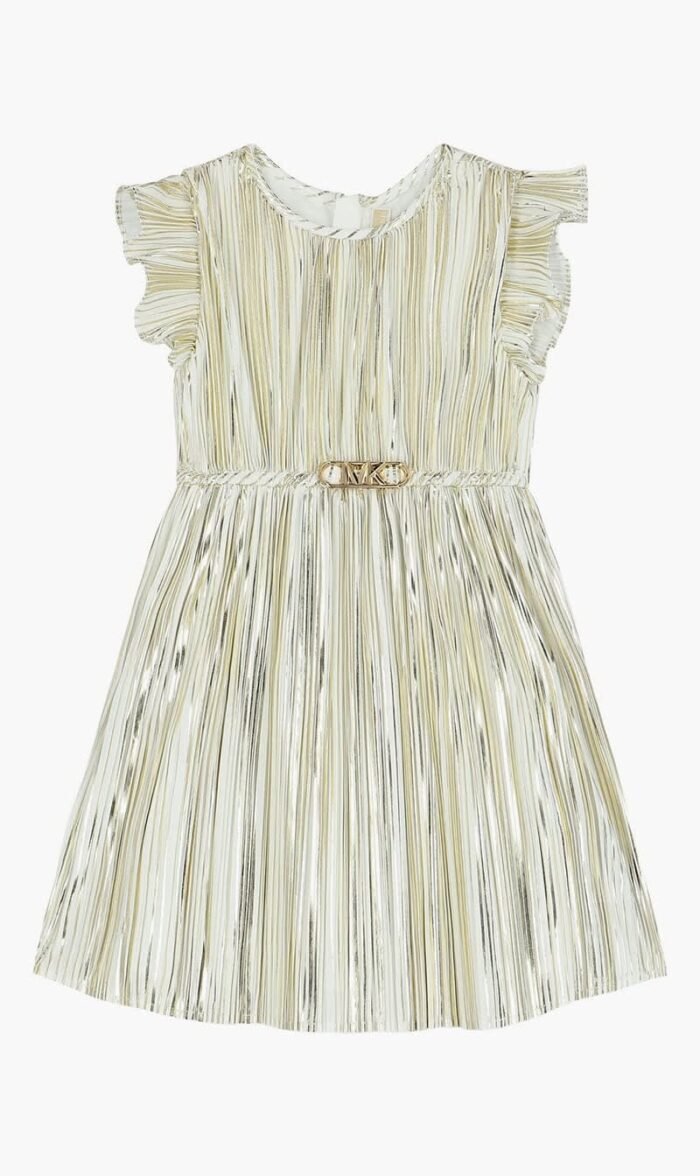 مايكل كورس متعدد الألوان Logo Pleated Dress for للبنات