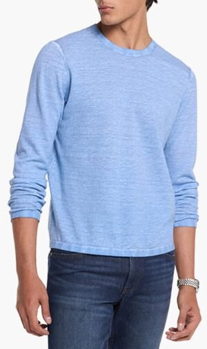 مايكل كورس أزرق Cold Dye Ls Crew for للرجال