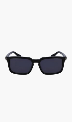 فيراغامو أسود Rectangle Sunglasses for للرجال