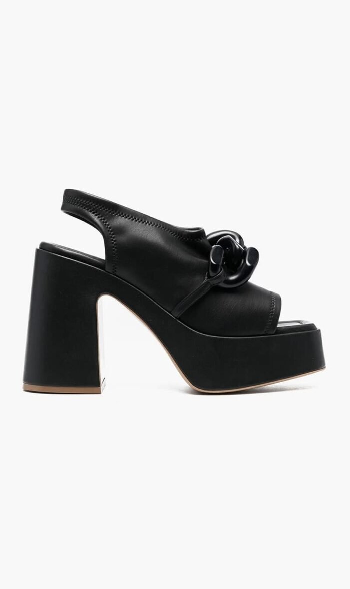 ستيلا مكارتني أسود Chain Link Sandal for للنساء