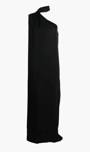ستيلا مكارتني أسود Scarf Long Dress for للنساء