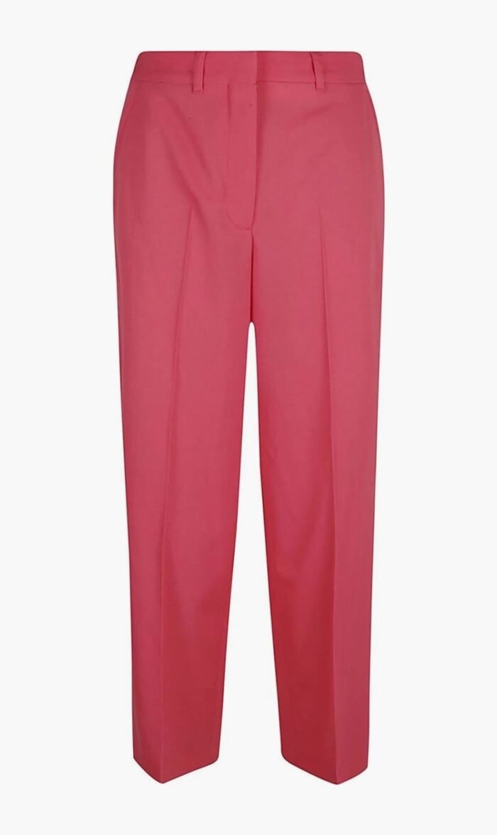 ستيلا مكارتني وردي Straight Leg Pleated Trousers for للنساء