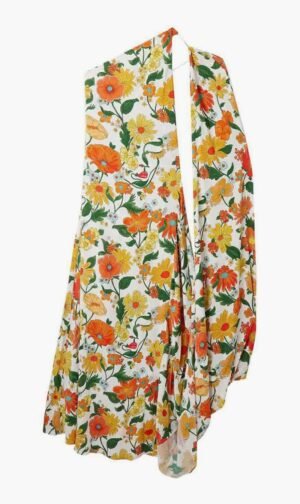 ستيلا مكارتني متعدد الألوان Cape Colorful Dress for للنساء
