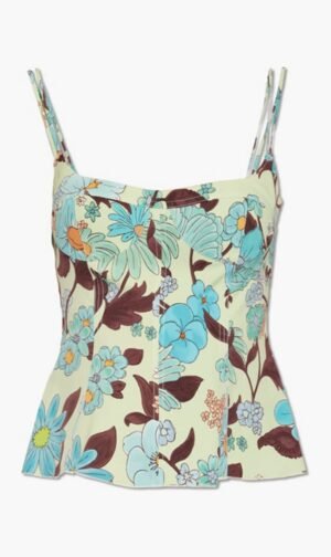 ستيلا مكارتني متعدد الألوان Tank Top With Floral Motif for للنساء