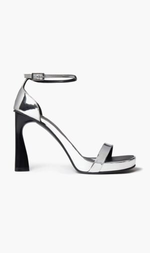 ستيلا مكارتني فضي Elsa Mirrored Heeled Sandals for للنساء