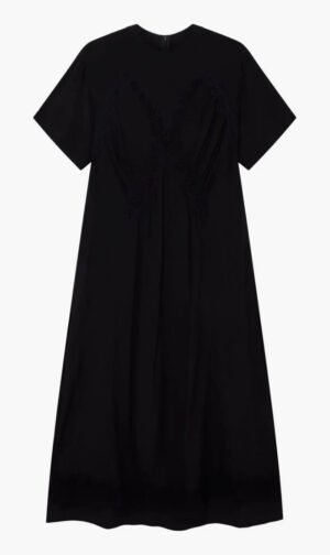 ستيلا مكارتني أسود Lace-detail Silk Dress for للنساء