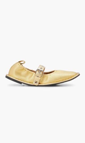 ستيلا مكارتني ذهبي Falabella Ballet Flats for للنساء