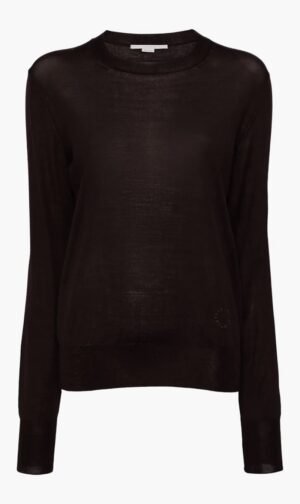 ستيلا مكارتني بني Fine Knit Jumper for للنساء