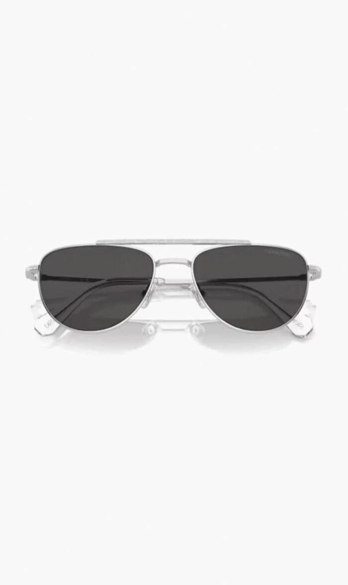سواروفسكي أسود Pilot Sunglasses for للنساء