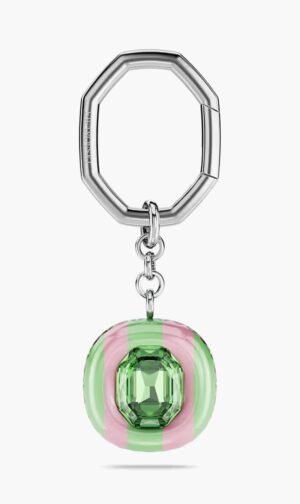 سواروفسكي أخضر Octagon Cut Key Ring for للنساء