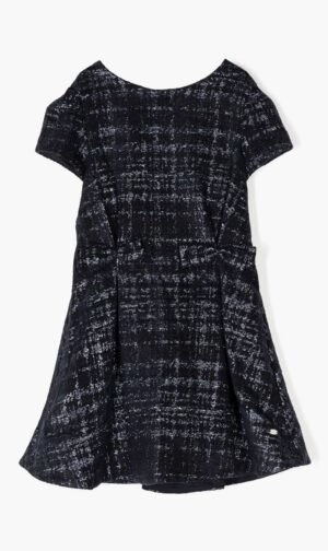 تارتين ايت شوكولا أزرق Tweed Metallic Detailing Dress for للبنات