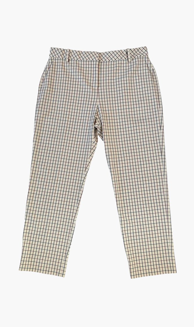 توري برتش بني Yarn Dyed Twill Pant for للنساء