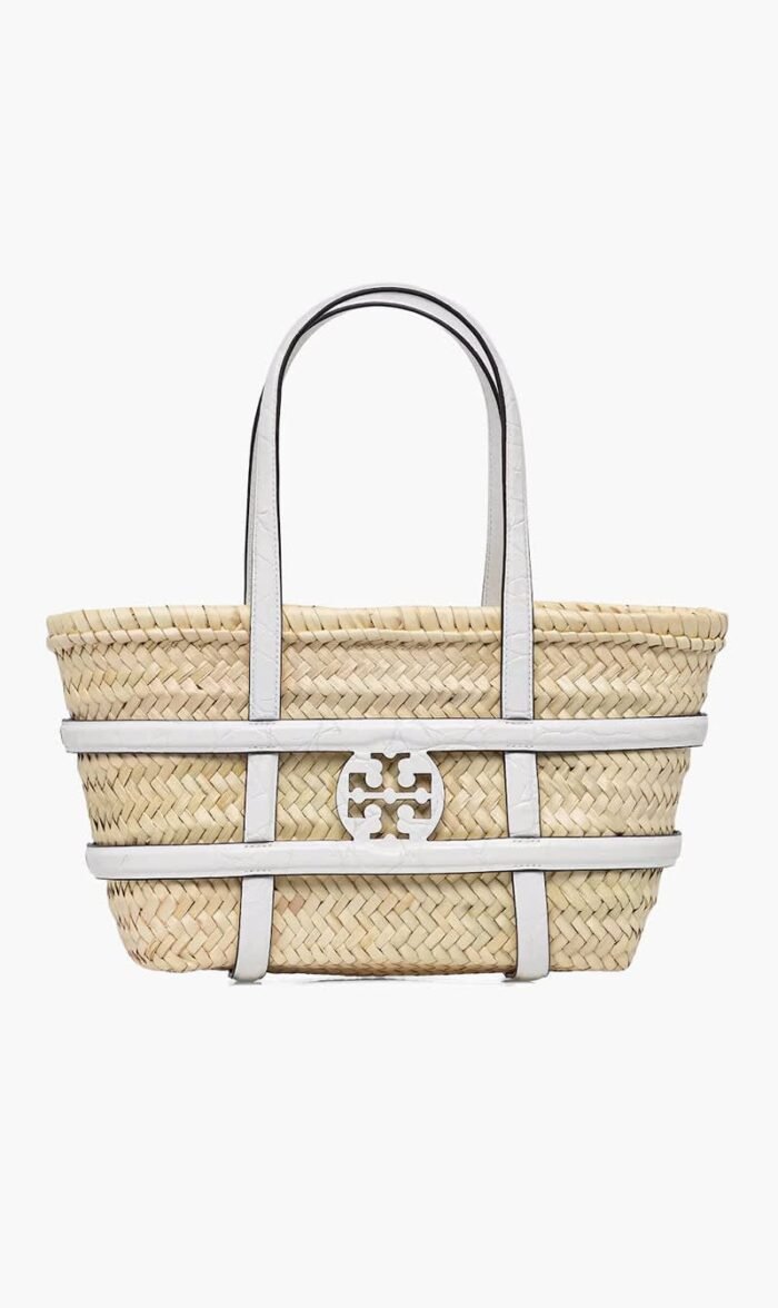 توري برتش أبيض Ella Straw Ella Beach Bag for للنساء