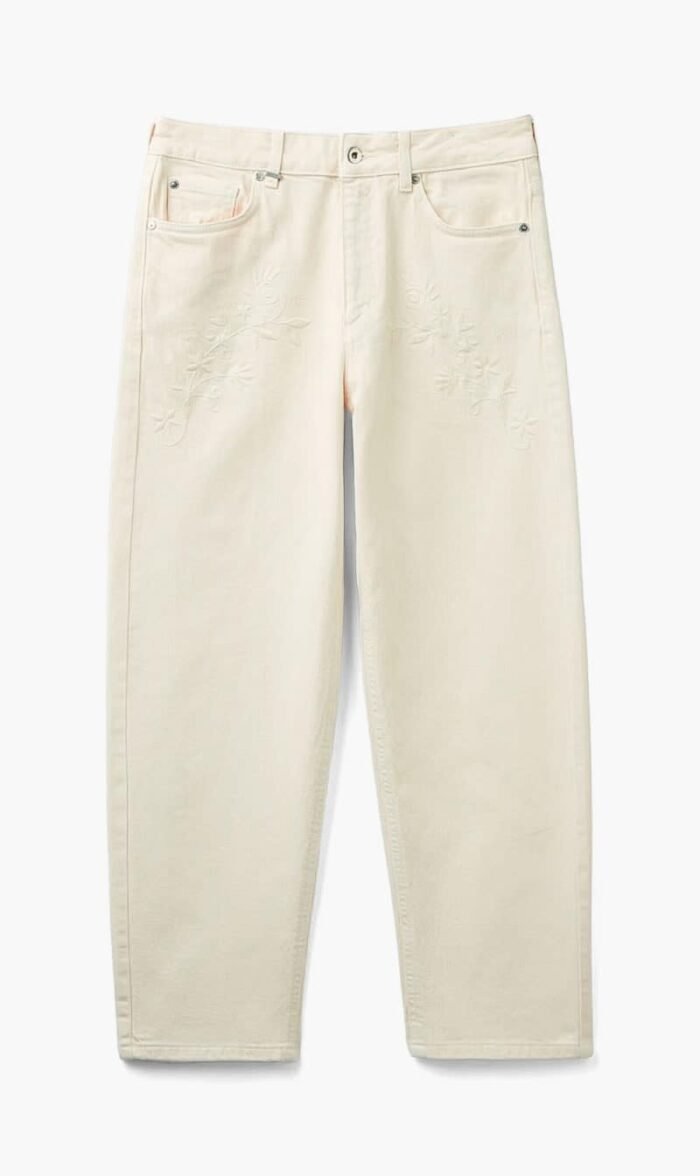 يونايتد كولورز أوف بينيتون بيج Floral Embroidery Trousers for للنساء