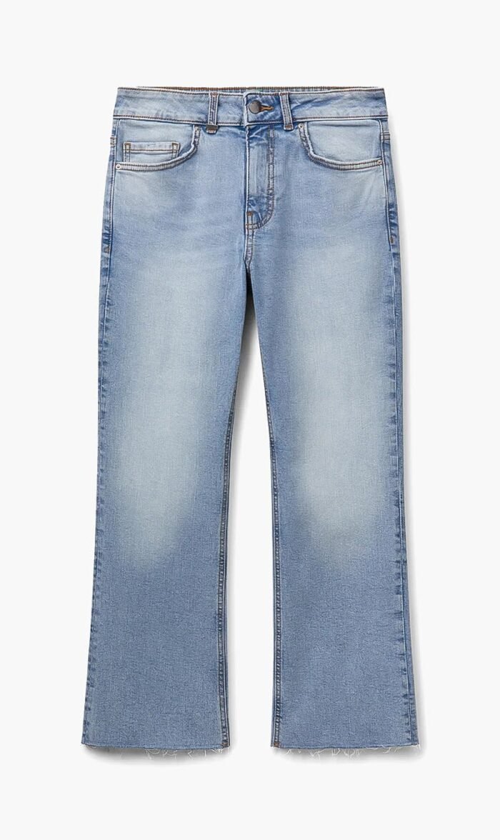 يونايتد كولورز أوف بينيتون أزرق فاتح Cotton Cropped Jeans for للنساء