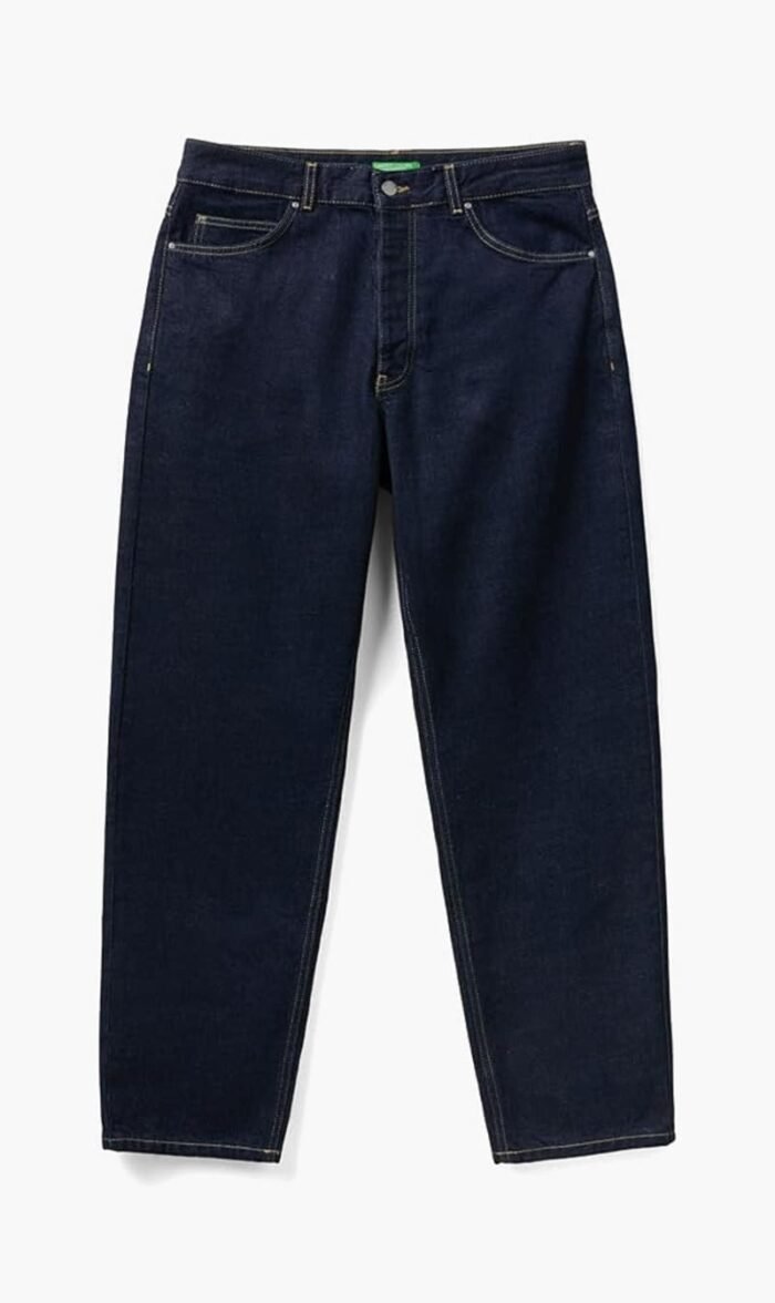 يونايتد كولورز أوف بينيتون Dark Blue Cotton Denims for للرجال