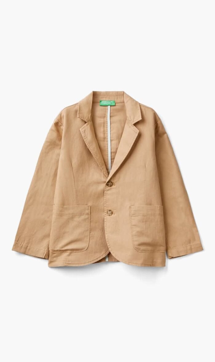 يونايتد كولورز أوف بينيتون بيج Linen Blend Blazer for للأولاد