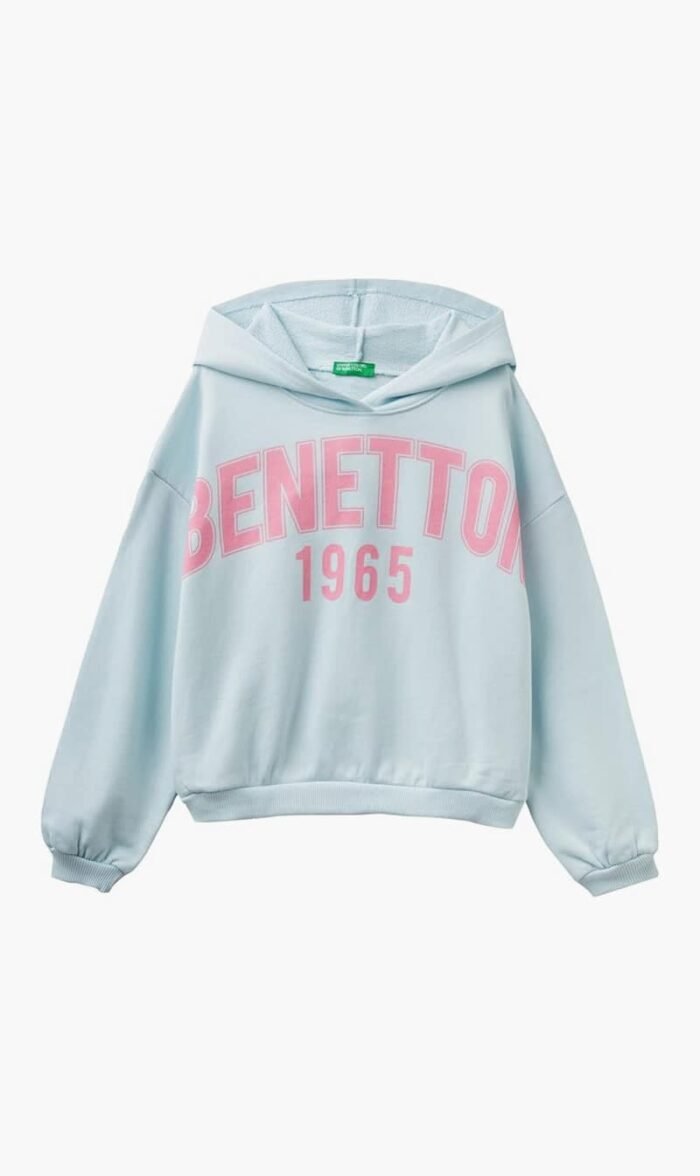 يونايتد كولورز أوف بينيتون أزرق Hooded Sweatshirt for للبنات