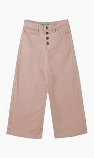 يونايتد كولورز أوف بينيتون وردي Wide Trousers for للبنات