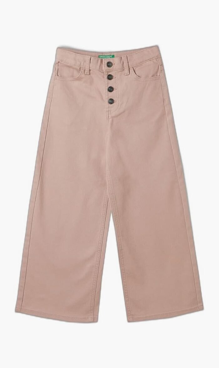 يونايتد كولورز أوف بينيتون وردي Wide Trousers for للبنات