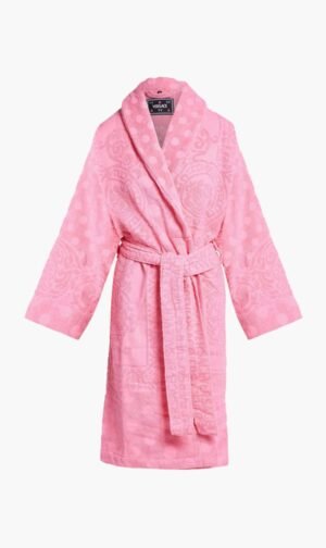 فيرساتشي وردي La Vacanza Bath Robe for للنساء والرجال