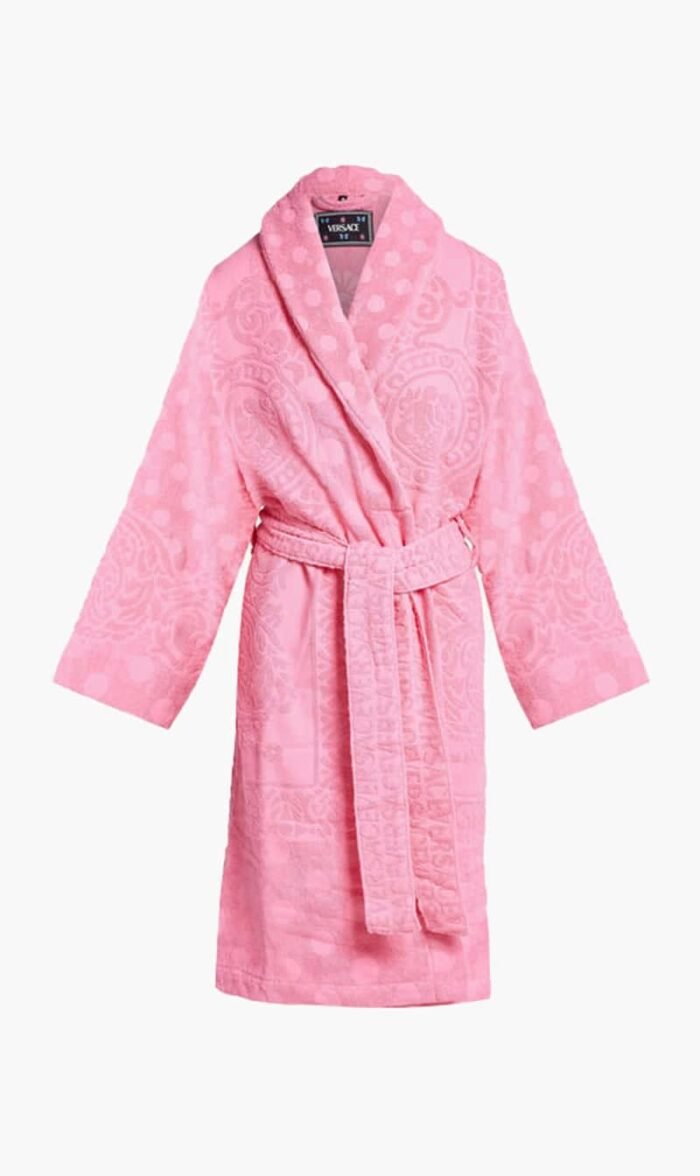 فيرساتشي وردي La Vacanza Bath Robe for للنساء والرجال