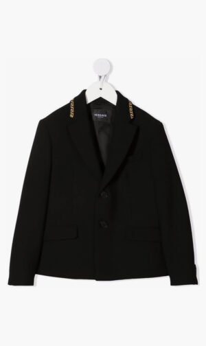 فيرساتشي أسود Greca Blazer for للأولاد