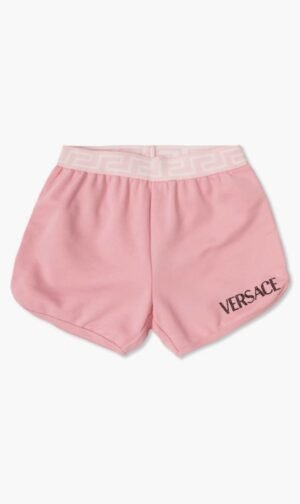فيرساتشي وردي Sweat Shorts With Logo for للبنات
