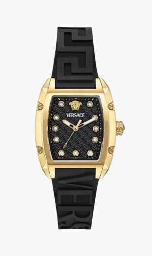 فيرساتشي أسود Dominus Watch for للنساء
