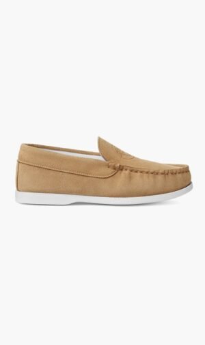 فيرساتشي بني Suede Medusa Loafers for للأولاد