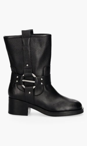 كارل لاغرفيلد أسود Brooklyn Leather Boots for للنساء